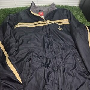 New Orleans Saints NFL 2007 Team Puffer Winter Jacket Coat Y2K Sz XL READ